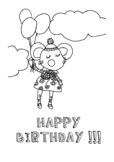 Birthday Drawing Kids Coloring Pages Pdf, Free Vectors File